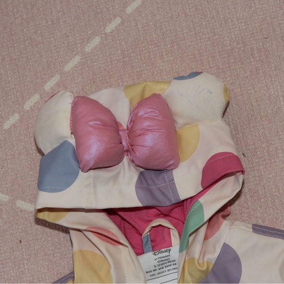 DISNEY Primark Minnie Mouse Baby Girl 9-12 month Raincoat Multicolor Jacket - Picture 4 of 5